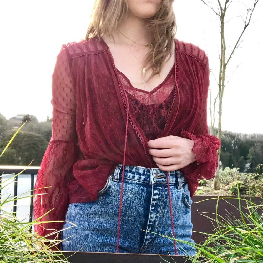 Free People Lace Blouse